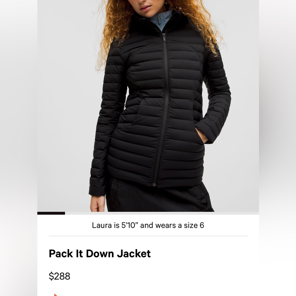 lululemon athletica Black Puffer Jacket
